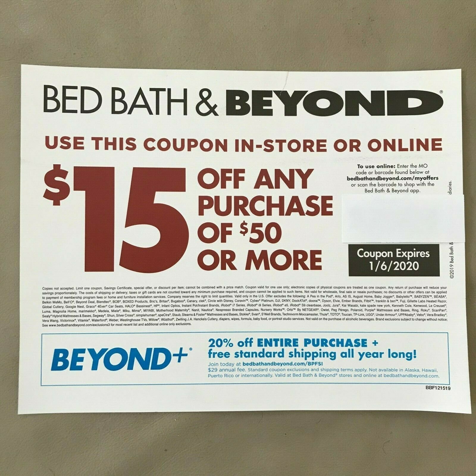 Printable Bed Bath Beyond Coupon