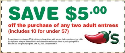 Printable Chili 39 s Coupons