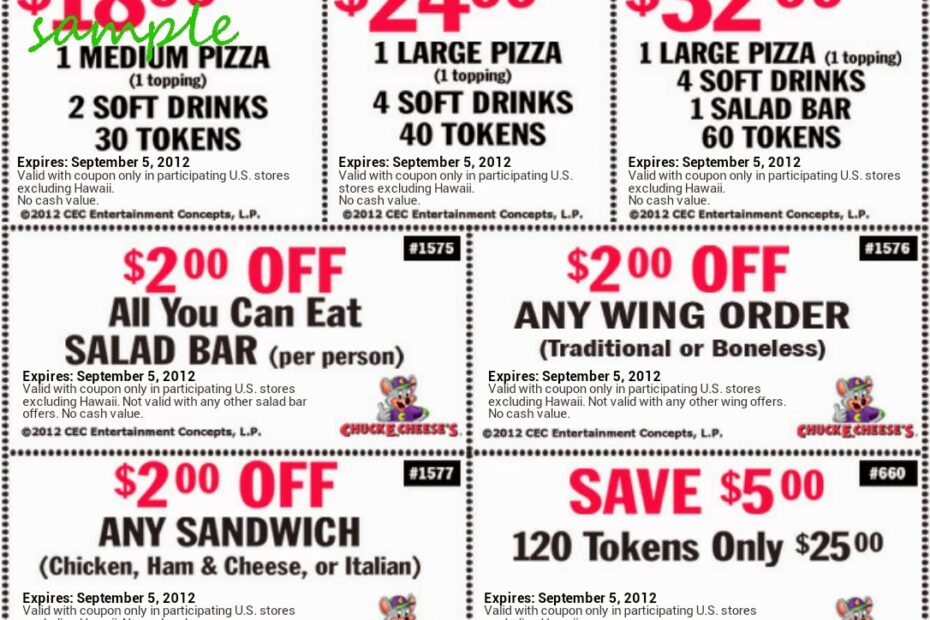 Printable Chuck E Cheese Coupons 2025 Jacki Letizia