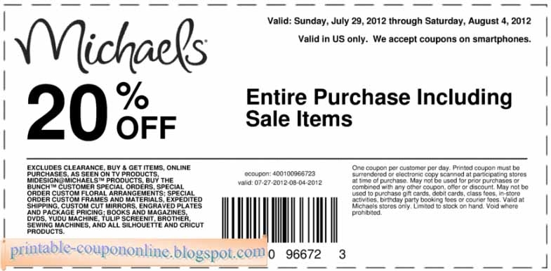 Printable Coupons 2018 Michaels Coupons