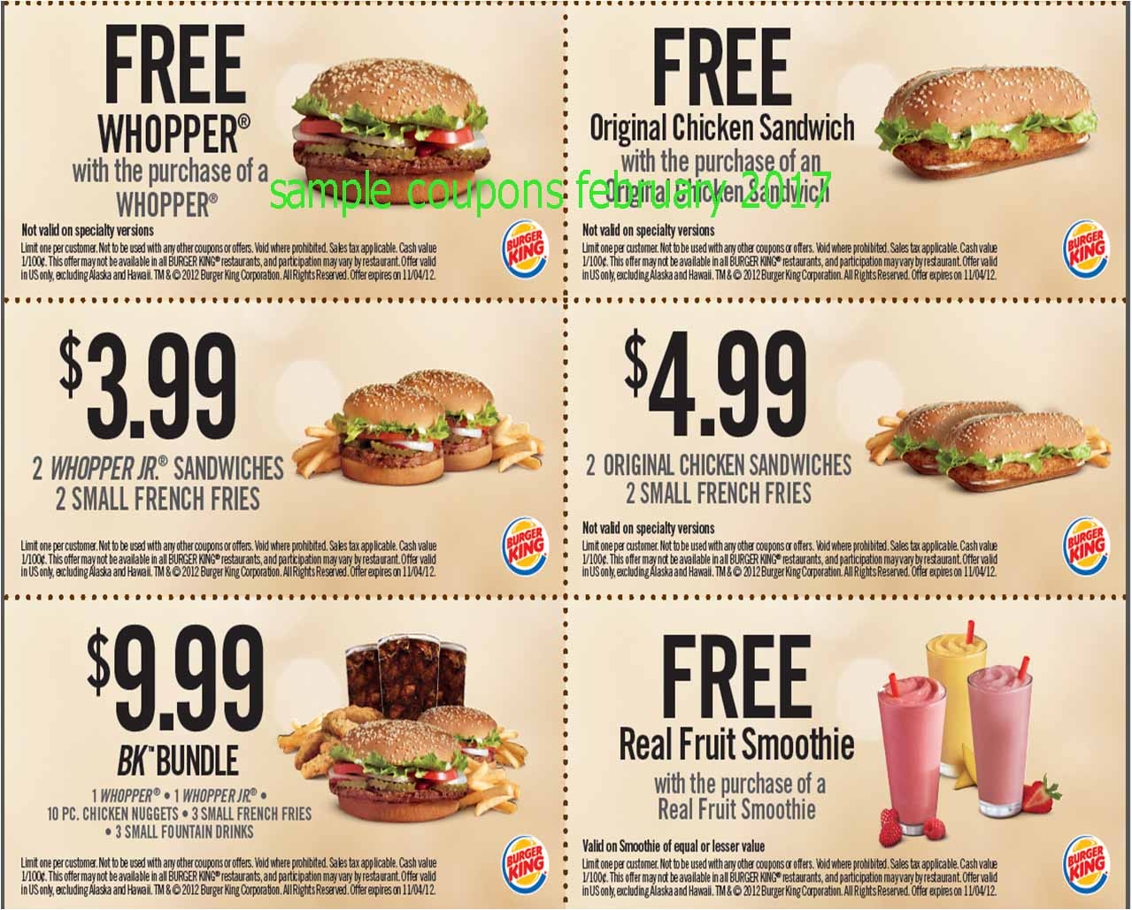 Printable Coupons 2019 Burger King Coupons