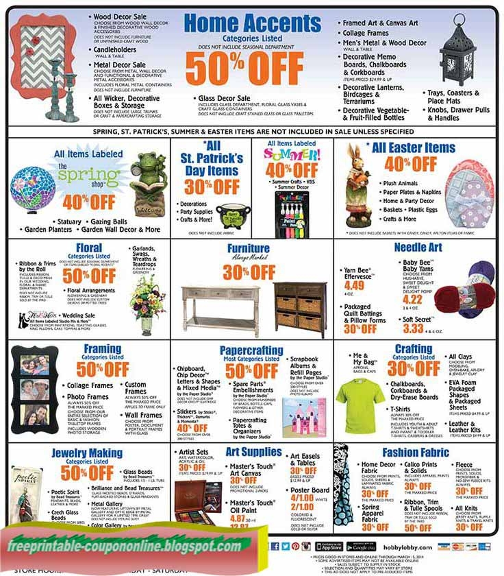 Printable Coupons 2021 Hobby Lobby Coupon Printable Coupons 2021 Hobby Lobby Coupon
