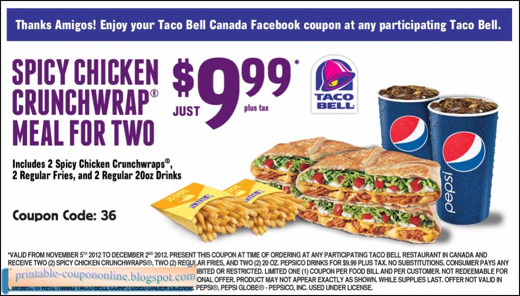 Printable Coupons 2021 Taco Bell Coupons
