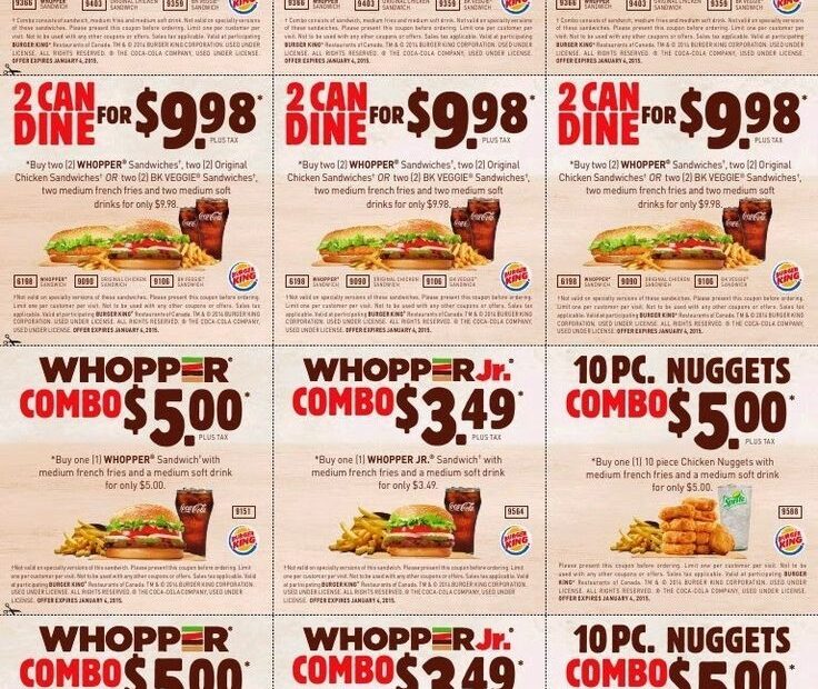 Printable Coupons Burger King Coupons COUPONS Burger Coupons
