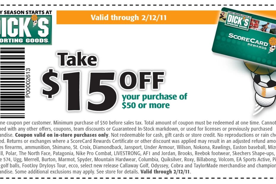 Printable Coupons Dicks Sporting Goods Printable Coupons