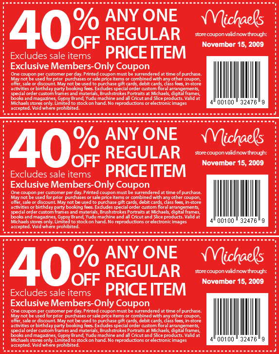 Printable Coupons Michaels Coupons