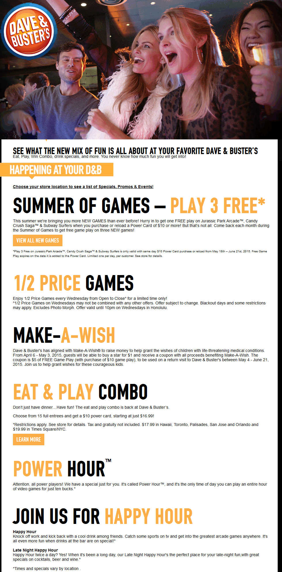 Printable Dave And Busters Coupons