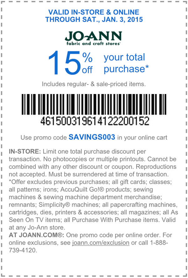 Printable Joann Fabric Coupons Calendar Printables