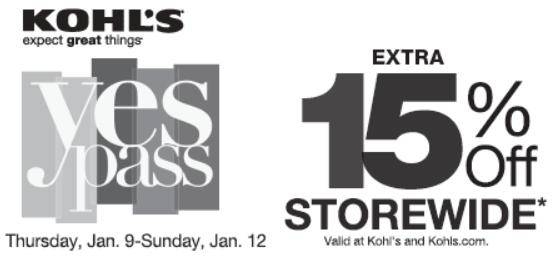 Printable Kohl 39 s Coupon 15 Off In Store Or Online 