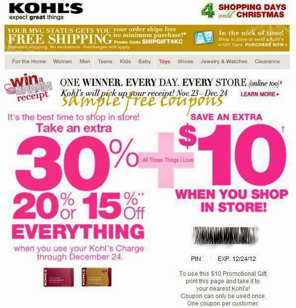 Printable Kohls Coupon