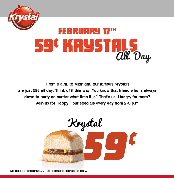 Printable Krystal Coupons