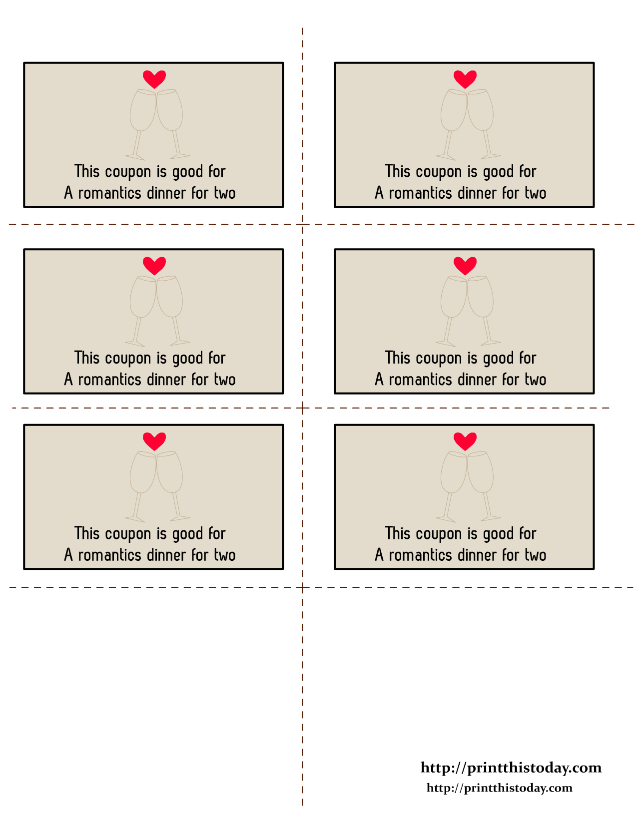 Printable Love Coupons