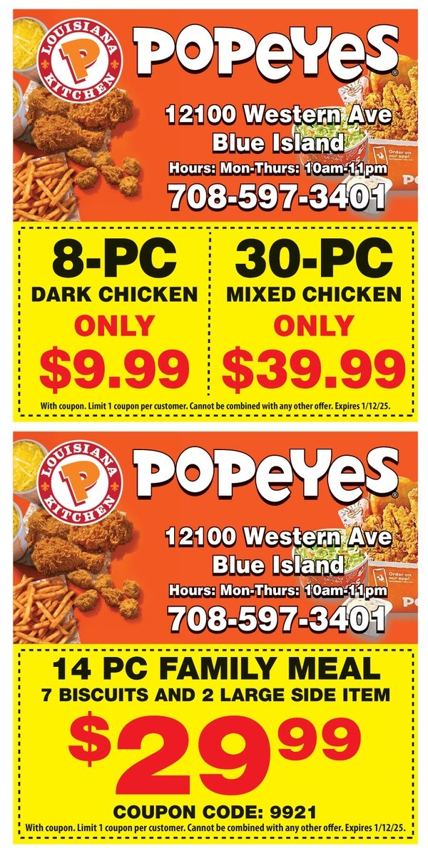 Printable Popeyes Coupons 2025 Pdf John Leary