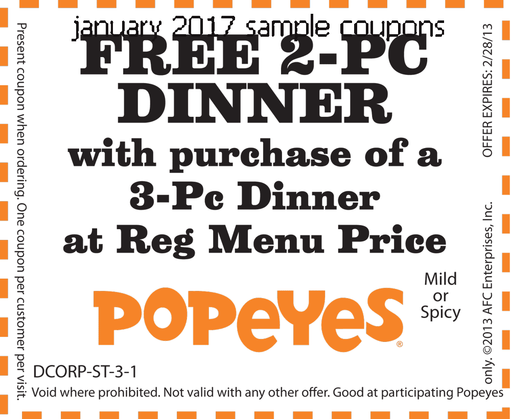 Printable Popeyes Coupons 2025 Printable Charlotte H Bishop