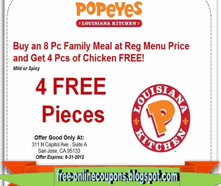 Printable Popeyes Coupons 2025 Printable Finn O Greville