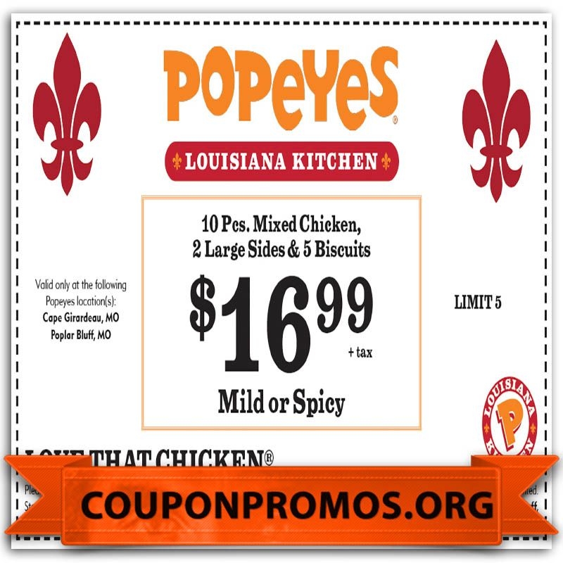 Printable Popeyes Online Coupons Printable Word Searches