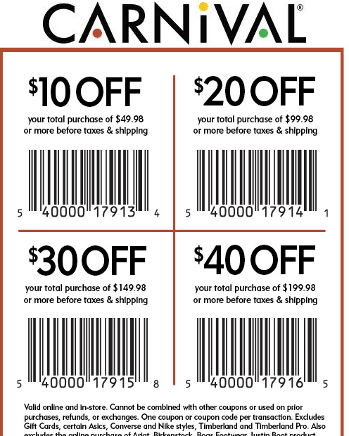Printable Shoe Carnival Coupons 2017 2018 Best Cars Reviews
