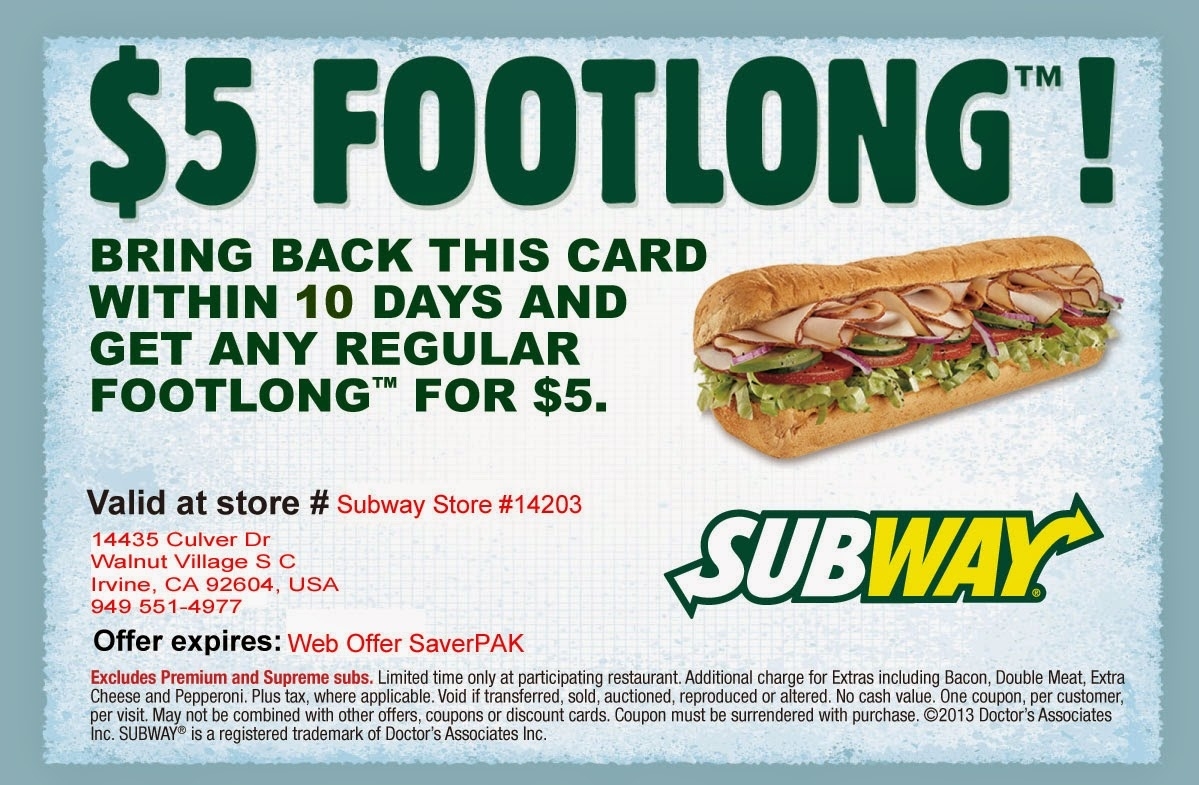 Printable Subway Coupons April 2024 Myrle Tootsie