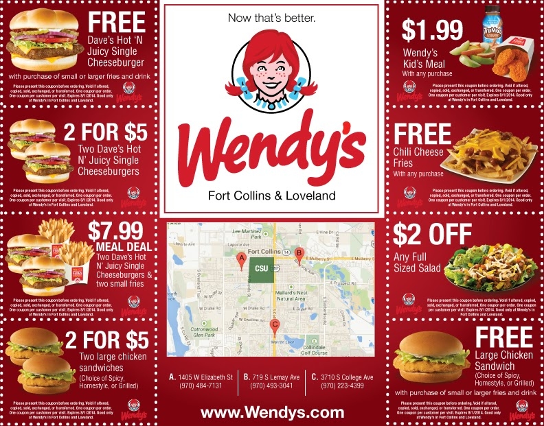 Printable Wendys Coupons
