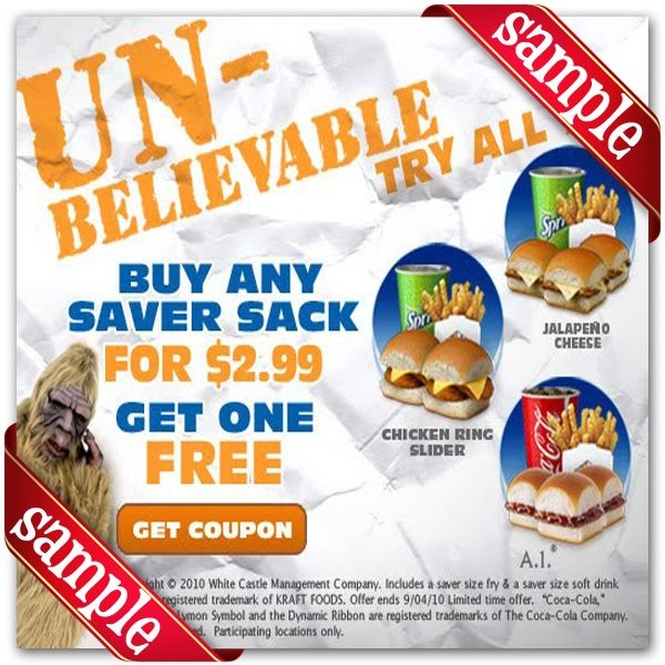 Printable White Castle Coupons Printable Summer Activities