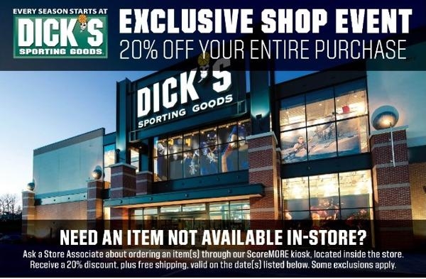 Schererville Baseball League 20 Off At Dicks Sporting Goods 
