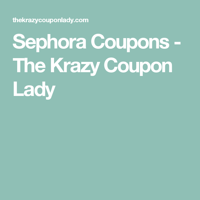 Sephora Printable Coupons
