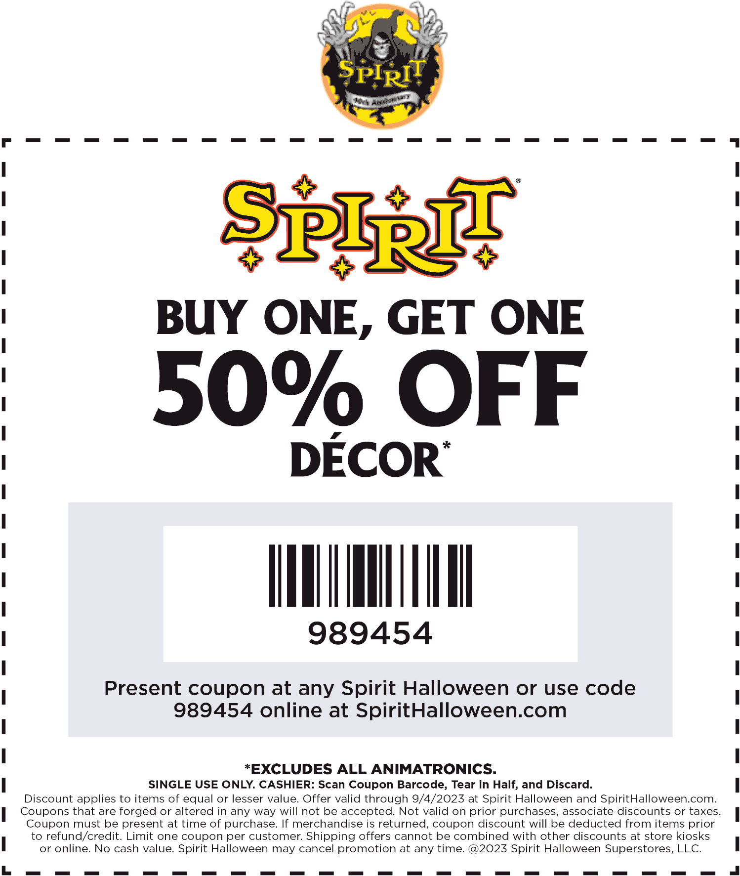 Spirit Halloween Coupon 2024 Printable Free Download Lesya Octavia