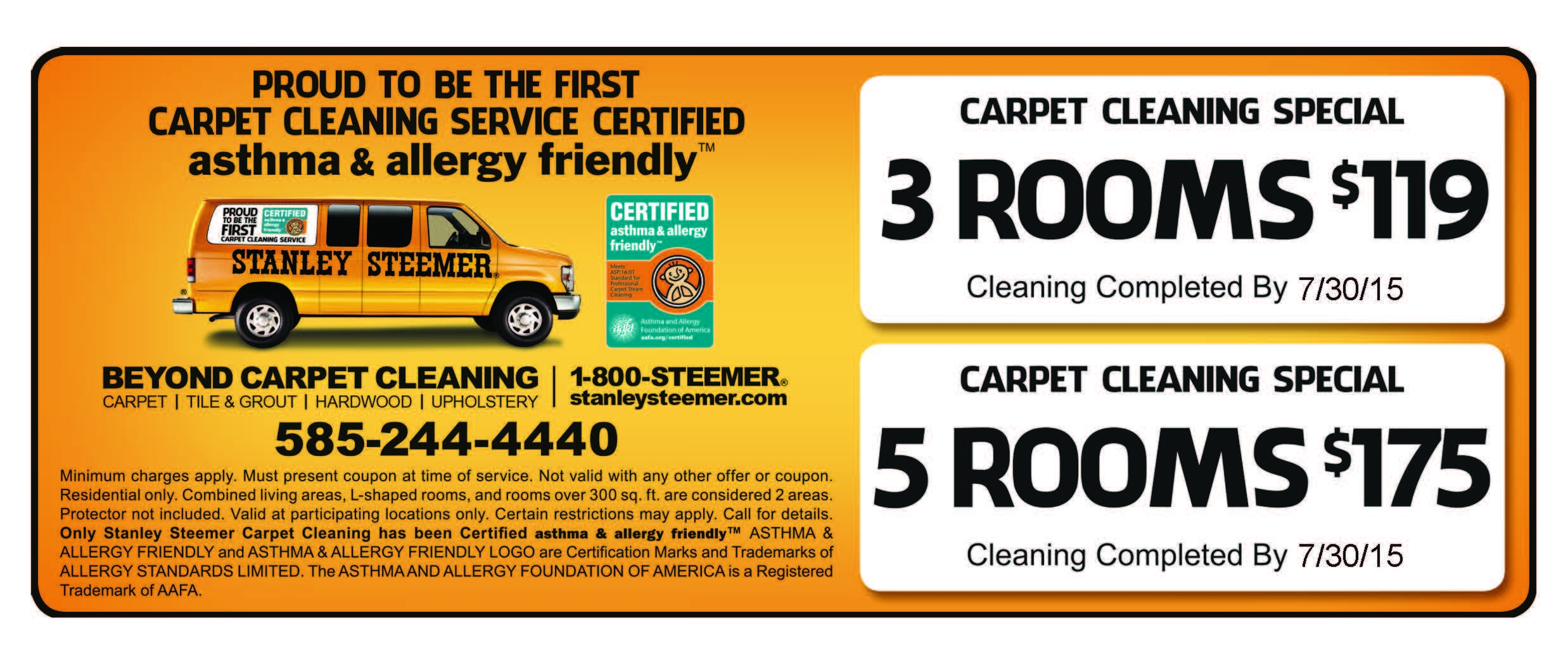 Stanley Steemer Printable Coupon
