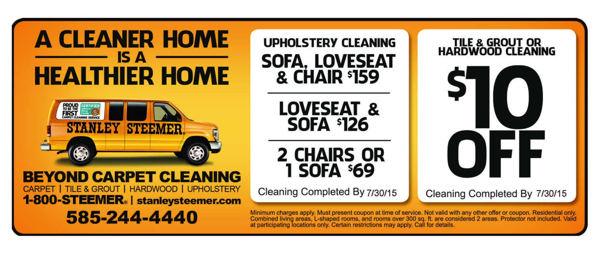 Stanley Steemer Printable Coupons