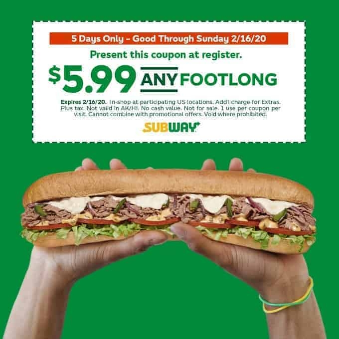 Subway Coupons 2025 Printable Bank Nikki Leonard