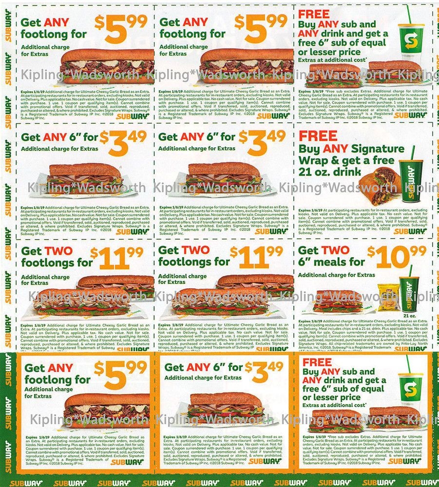 Subway Coupons Printable 2024 Educational Printable Activities