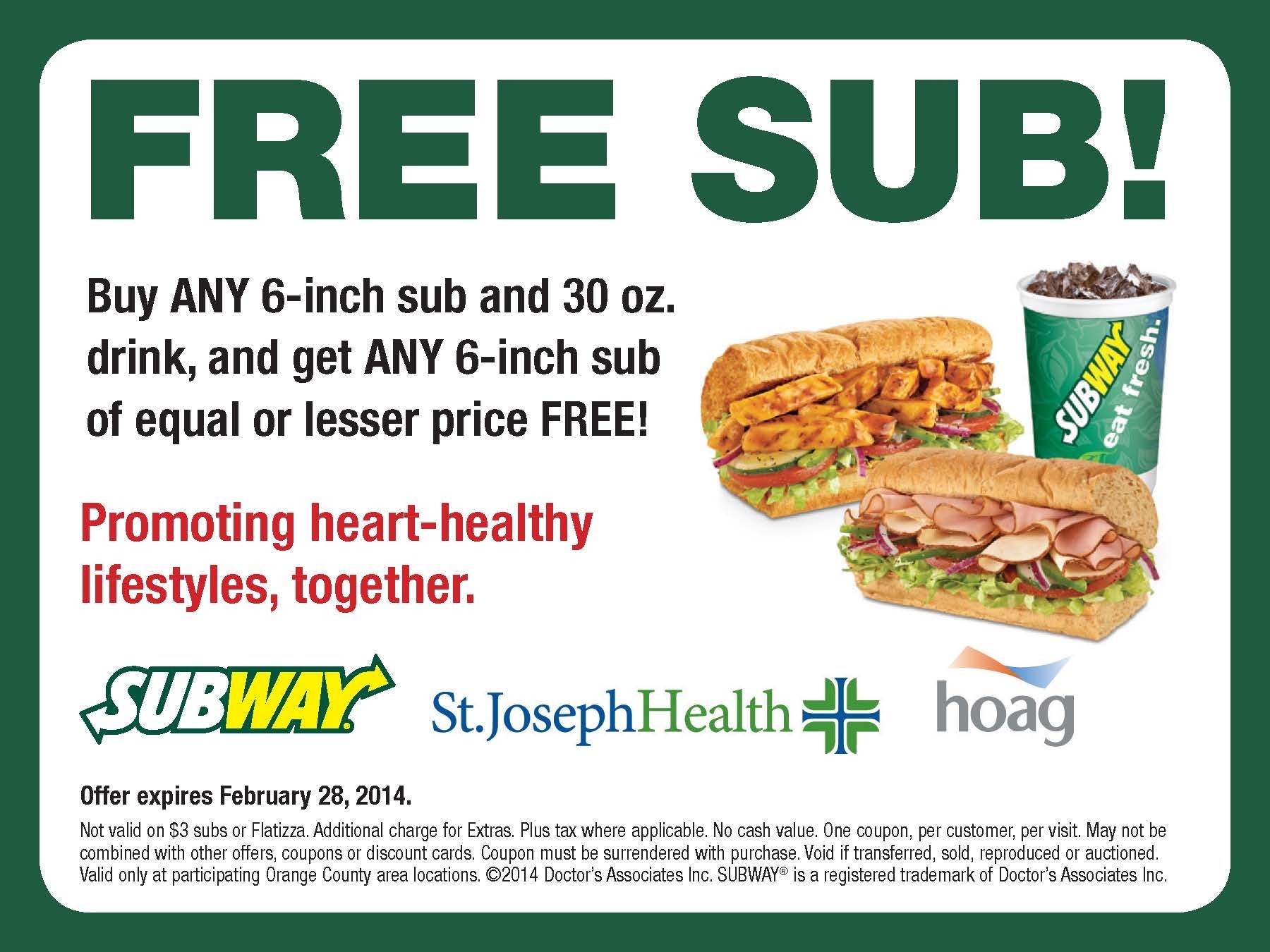 Subway Footlong Printable Coupons 2025 Julian T Ann