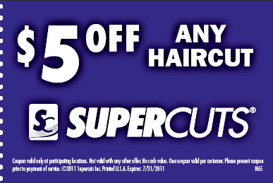 Supercuts 5 Off ANY Haircut Printable Coupon Hunt4Freebies
