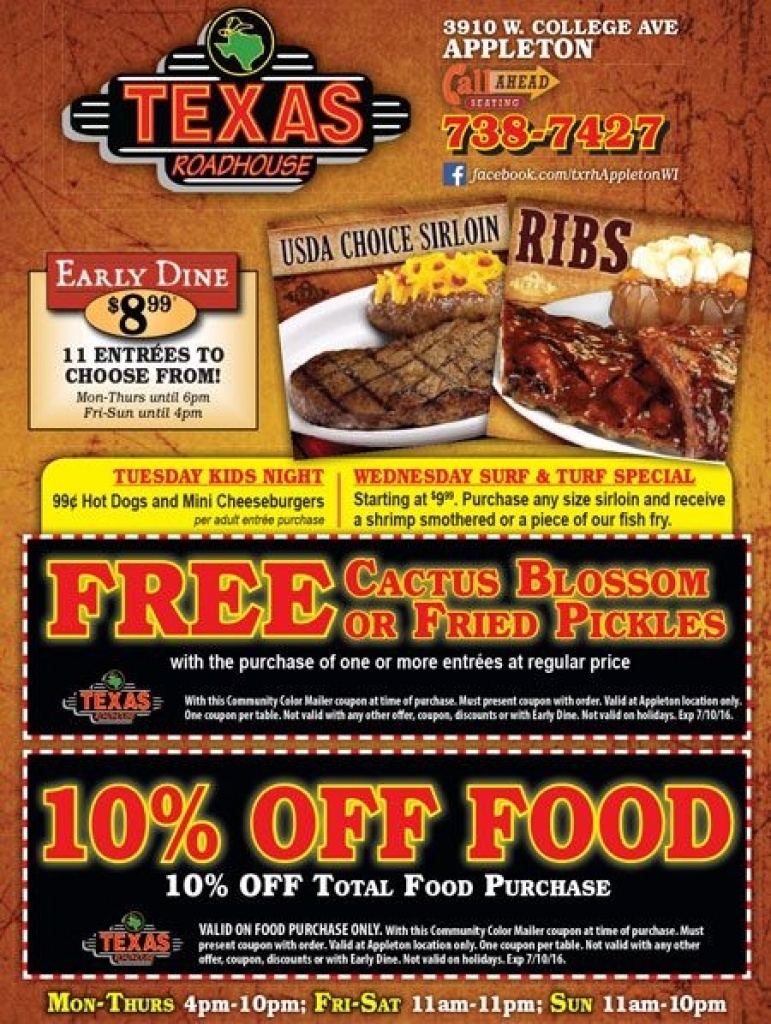 Texas Roadhouse Coupons 2025 Printable Elisa M Leary