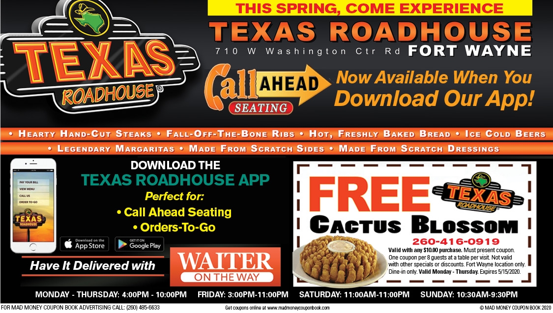 Texas Roadhouse Coupons Printable Free Appetizer