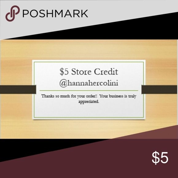 The 5 Store Credit Hannahhercolini Thank You For Your Business Is 