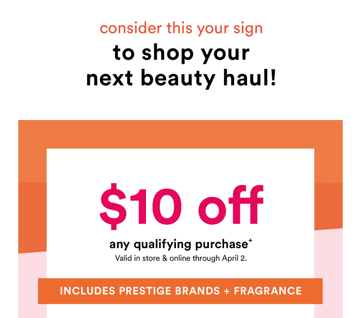 Ulta Targeted Prestige Coupon In Your Email mine Is 10 Off Or 