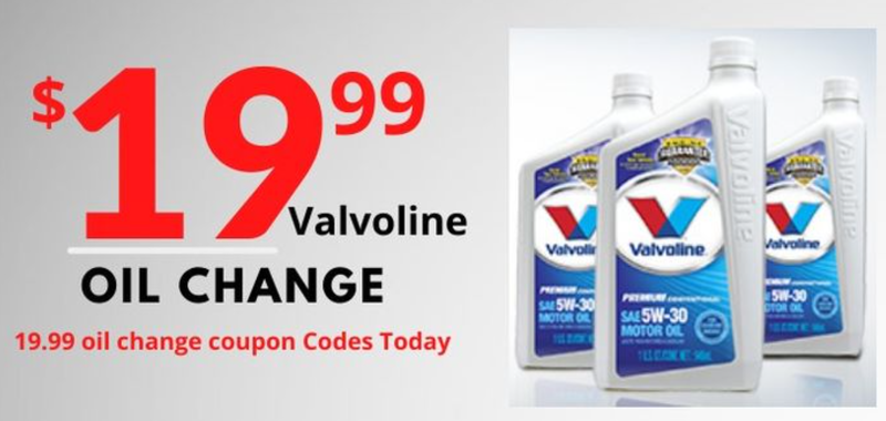Valvoline 20 Oil Change Coupon 2025 20 OFF Coupon Code