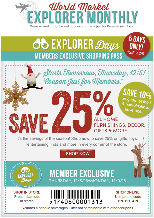 World Market Printable Coupon World Market Printable Coupon