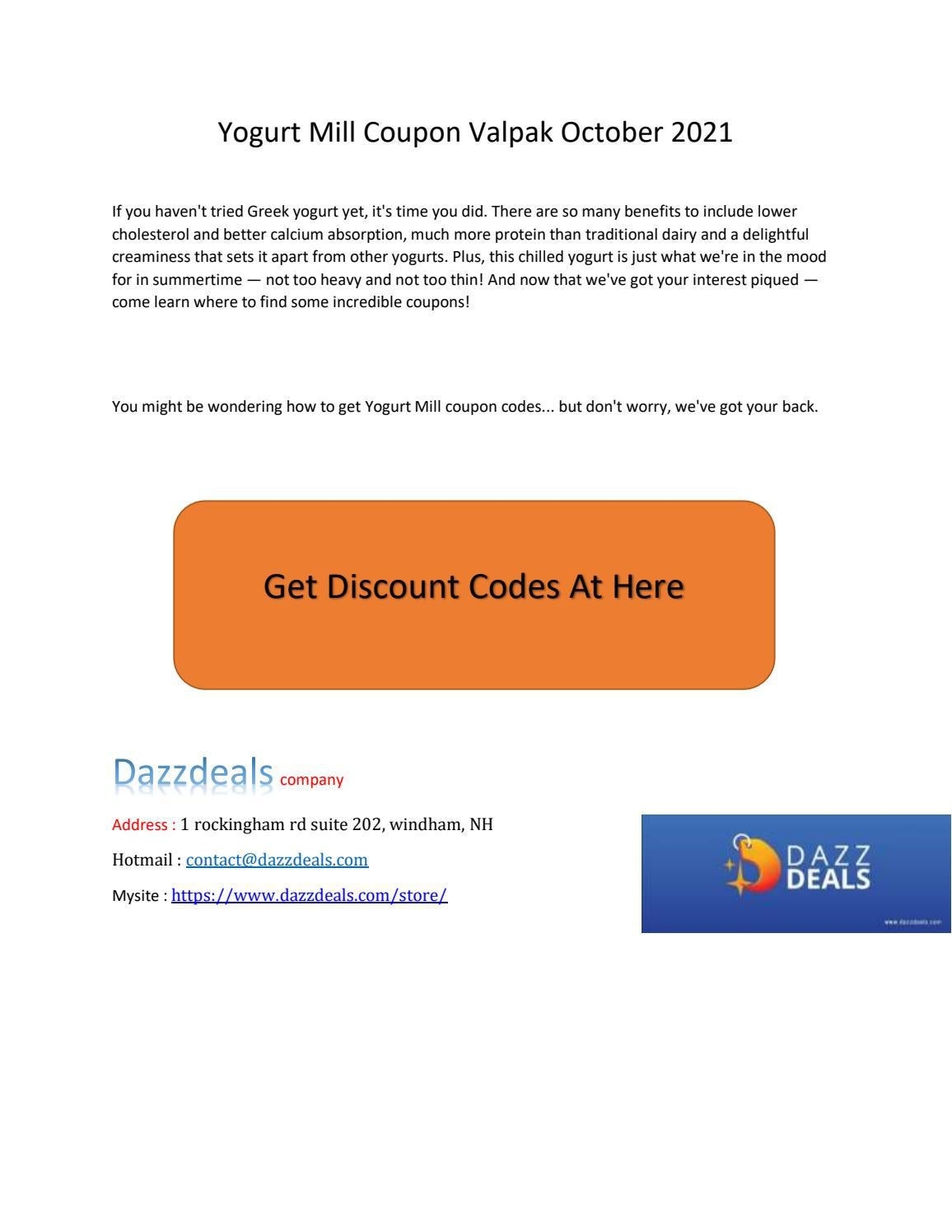 Yogurt Mill Coupon Printable